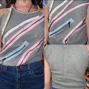 See by Chloe grey zipper shirt